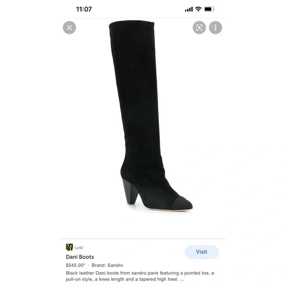 Sandro knee high boots hot sale